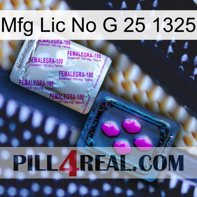 Mfg Lic No G 25 1325 37
